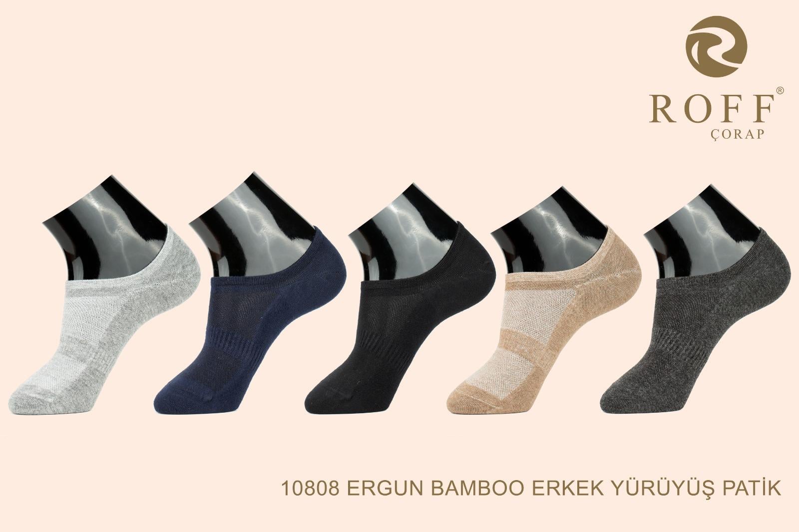Roff 10808 Erkek Bambu Yürüyüş Patik Çorap