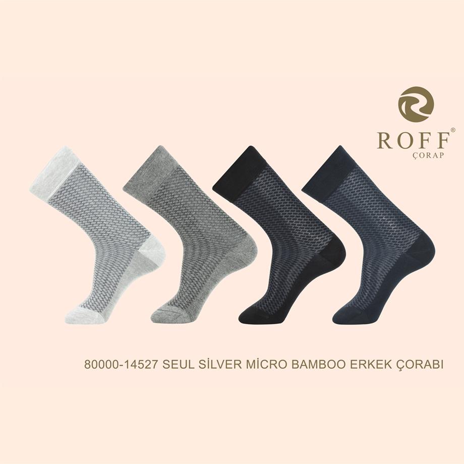 Roff 14527 Erkek Seul Silver Micro Bambu Çorap