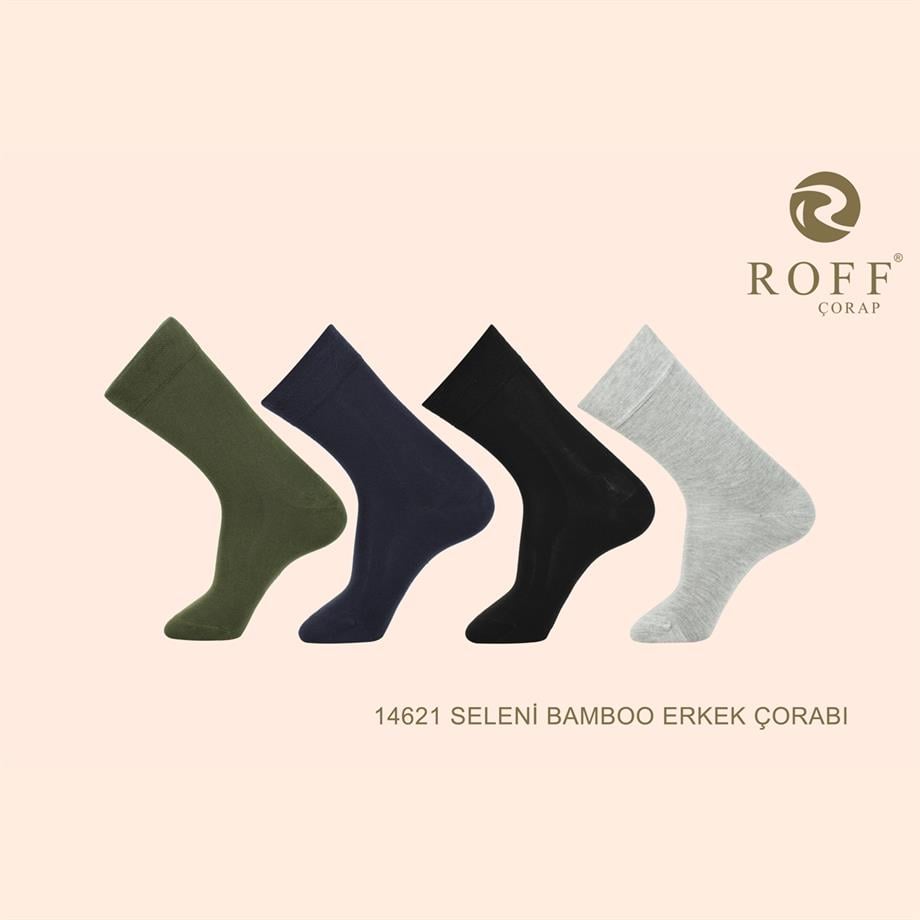 Roff 14621 Erkek Seleni Bambu Çorap