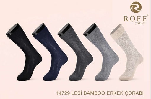 Roff 14729 Erkek Lesi Bambu Soket Çorap