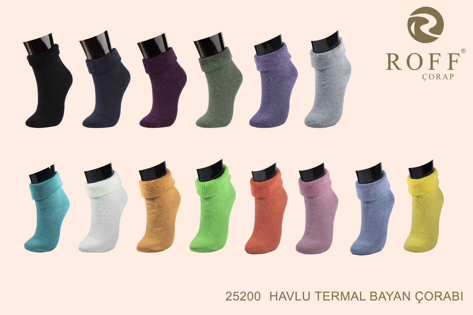 Roff 25200 Kadın Havlu Termal Soket Çorap