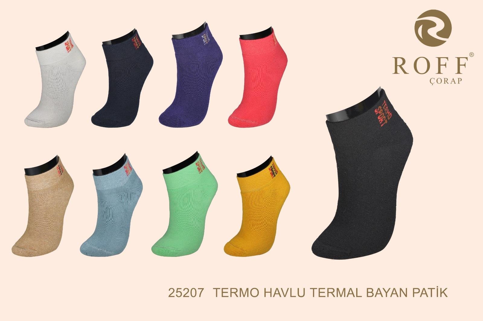 Roff 25207 Kadın Termo Havlu Termal Patik Çorap
