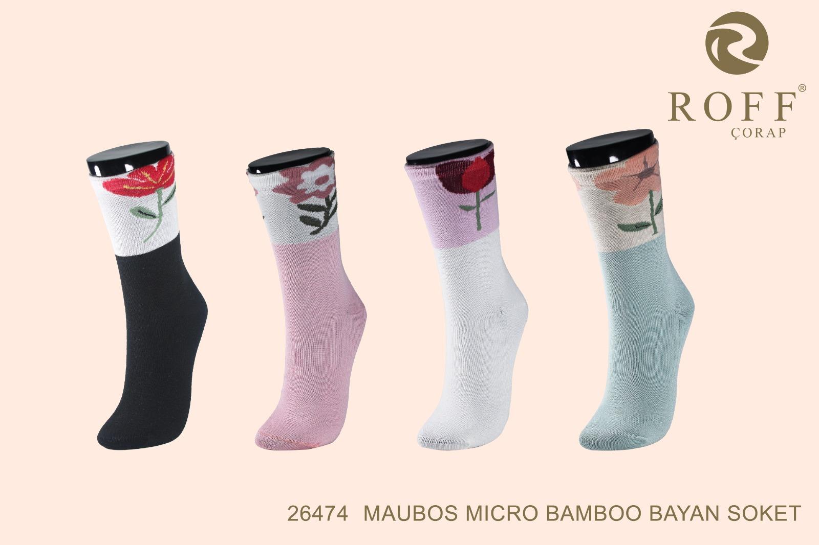 Roff 26474 Kadın Maubos Bambu Soket Çorap