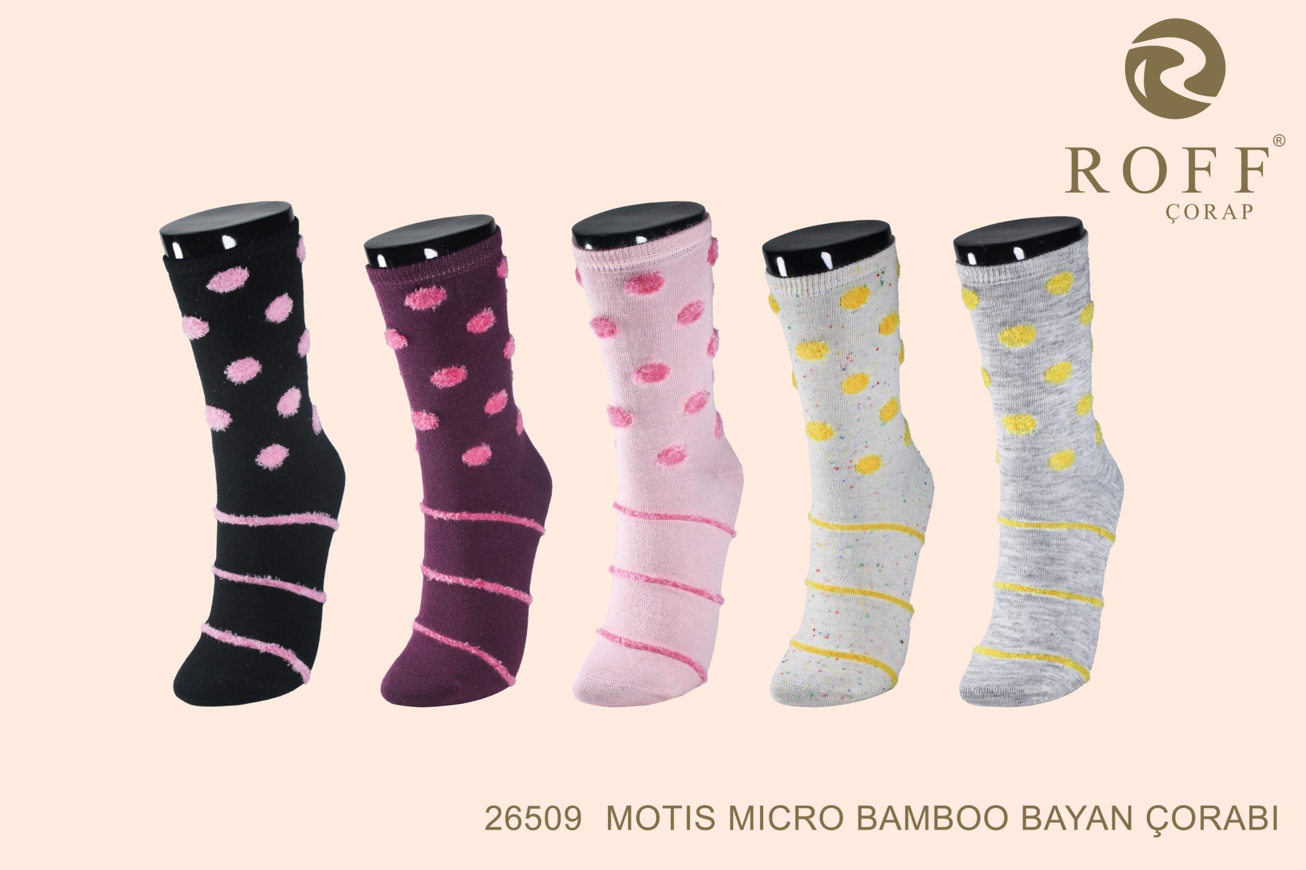 Roff 26509 Kadın Motis Bambu Soket Çorap