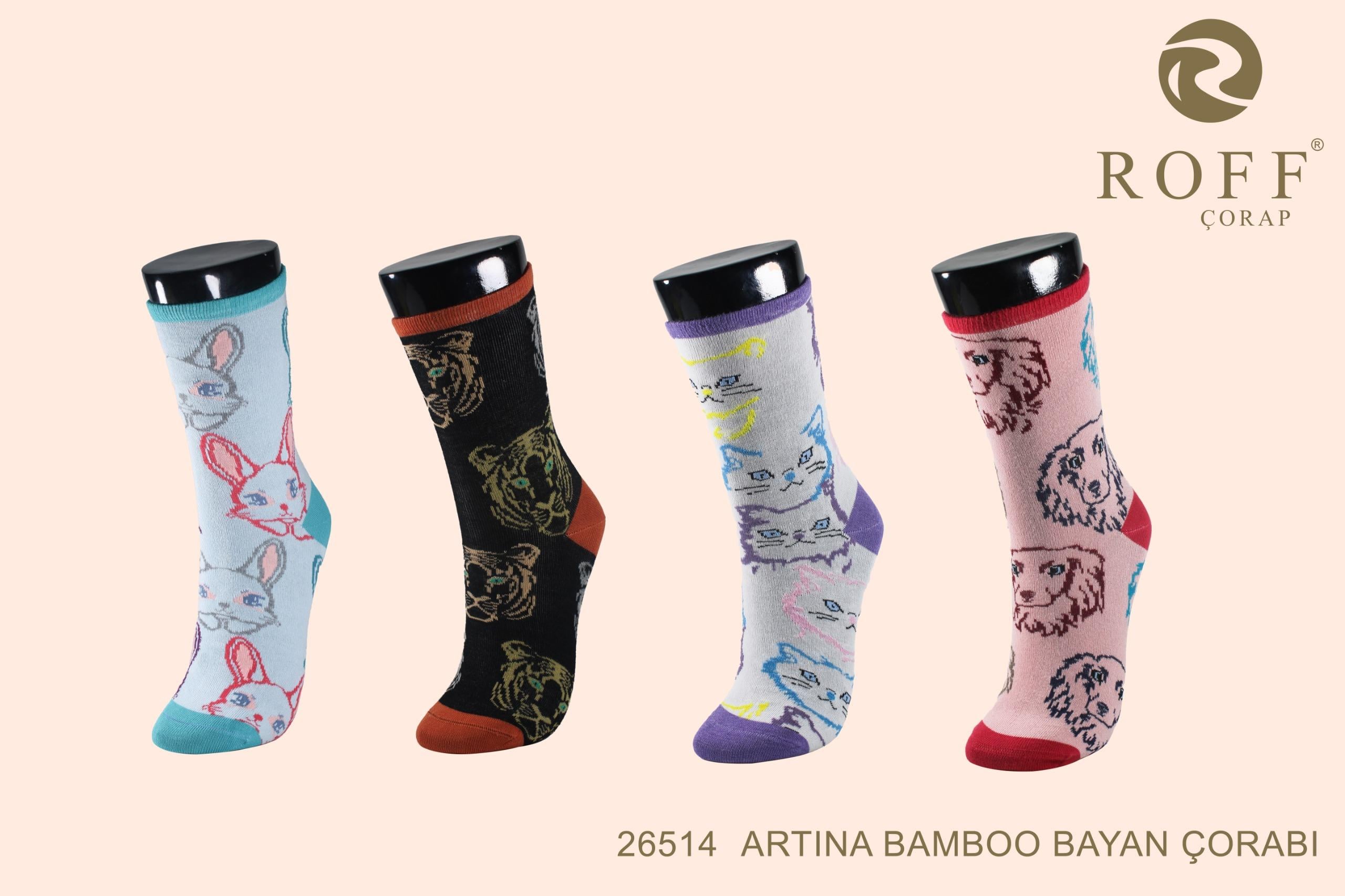 Roff 26514 Kadın Artina Bambu Soket Çorap