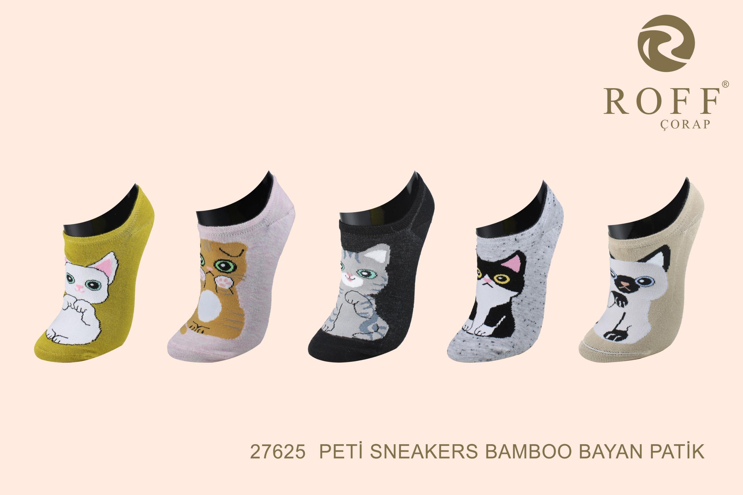 Roff 27625 Kadın Peti Bambu Patik Çorap