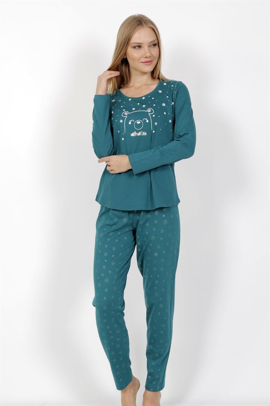 Vienetta 0040960230 Kadın Uzun Kollu Pijama Takımı