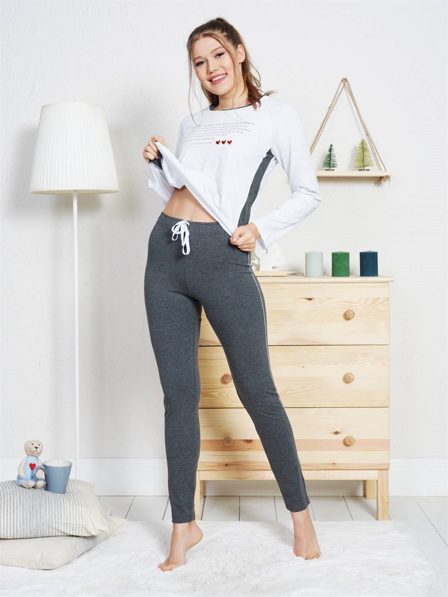 Vienetta 0042390000  Kadın Uzun Kollu Pijama Takımı
