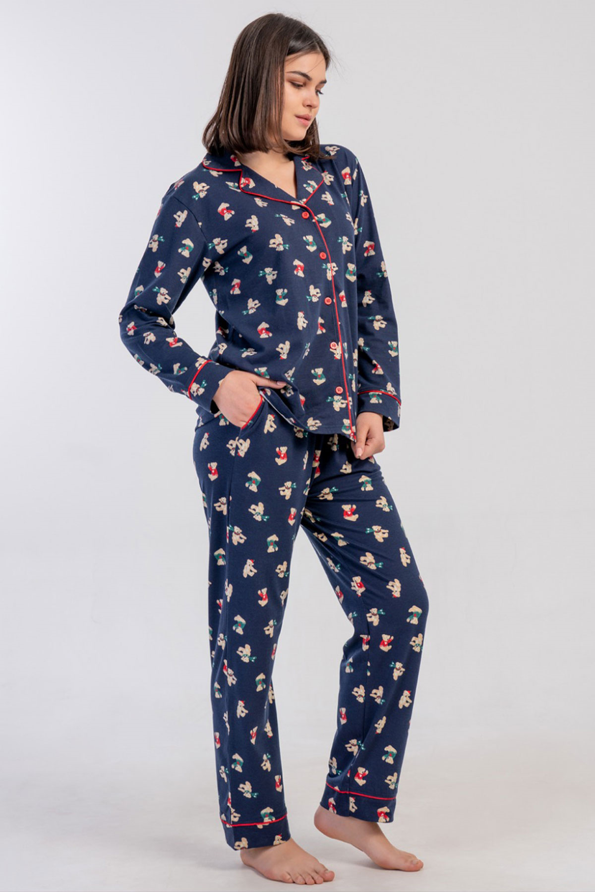 Vienetta 1617928946 Kadın Uzun Kollu Pijama Takımı
