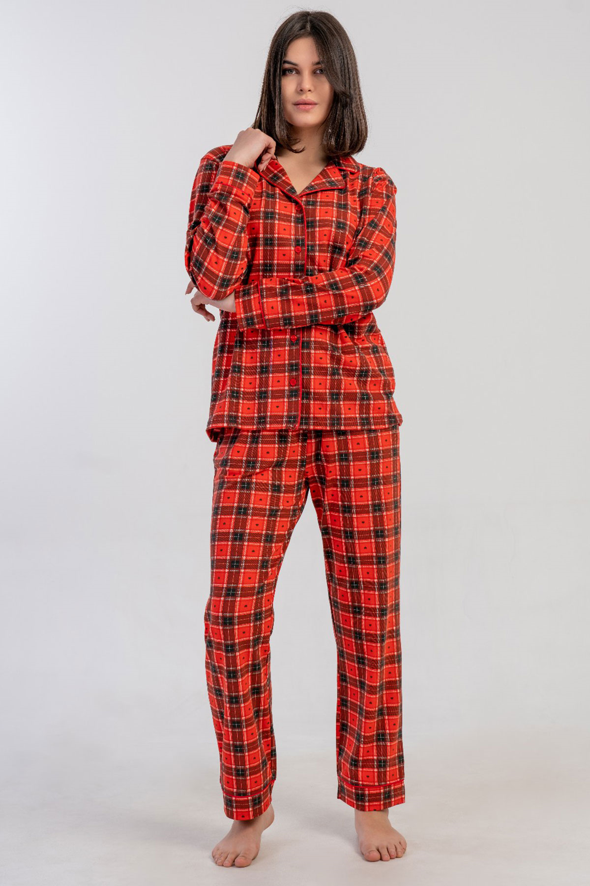 Vienetta 1617948948 Kadın Uzun Kollu Pijama Takımı