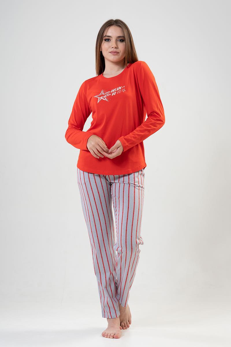 Vienetta 2031480415 Kadın Uzun Kollu Pijama Takımı