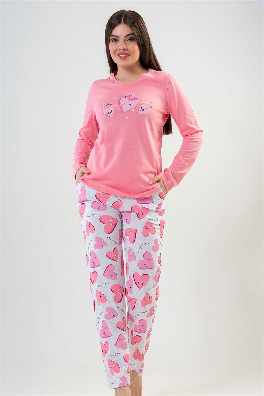 Vienetta 2031680422  Kadın Uzun Kollu Pijama Takımı