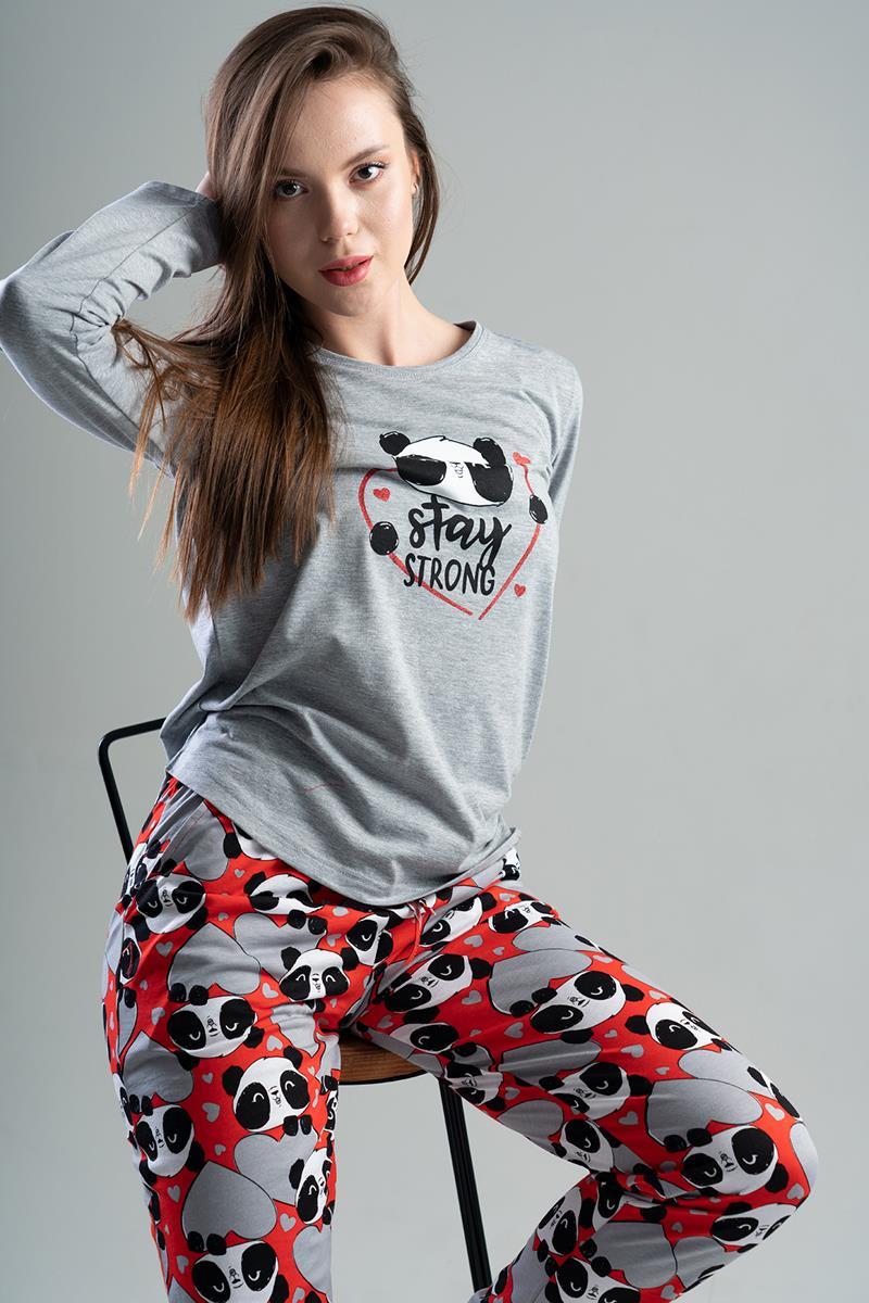 Vienetta 2040334916 Kadın Uzun Kollu Pijama Takımı