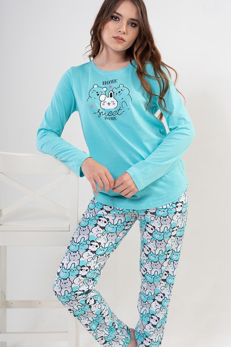 Vienetta 2040345692 Kadın Uzun Kollu Pijama Takımı