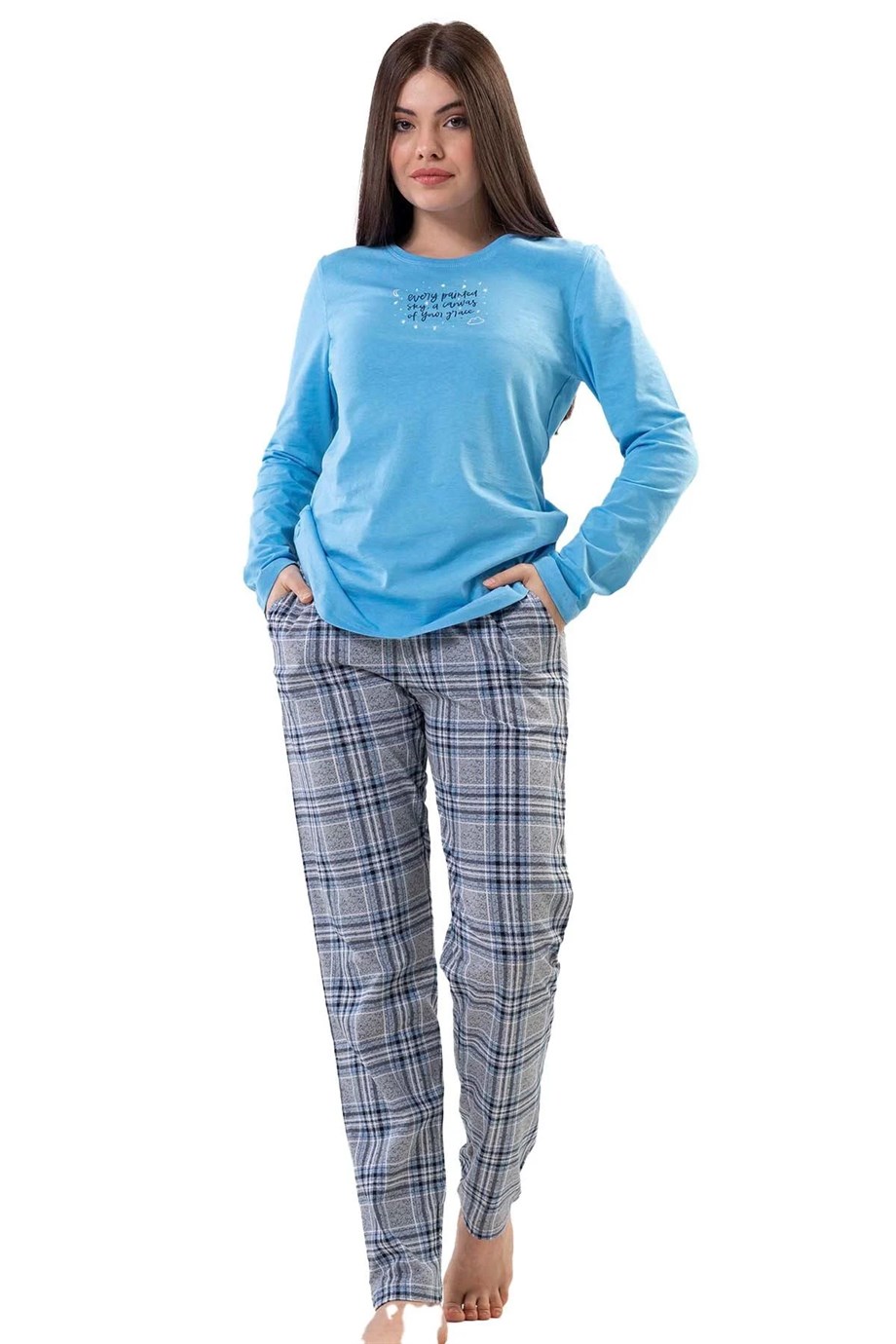 Vienetta 2040735262  Kadın Uzun Kollu Pijama Takımı