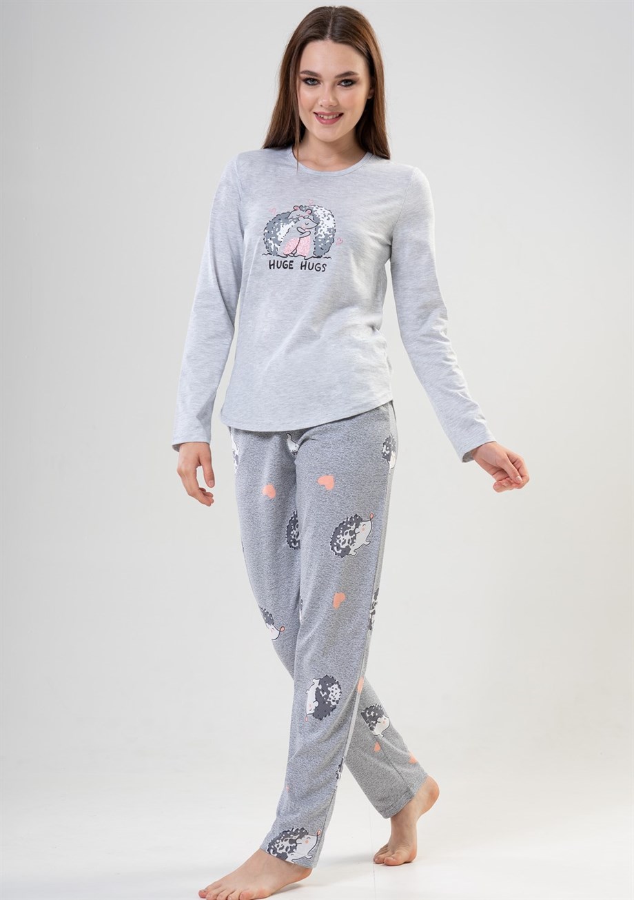 Vienetta 2040760477  Kadın Uzun Kollu Pijama Takımı