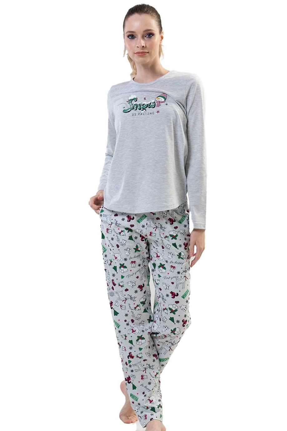 Vienetta 2041520414  Kadın Uzun Kollu Pijama Takımı