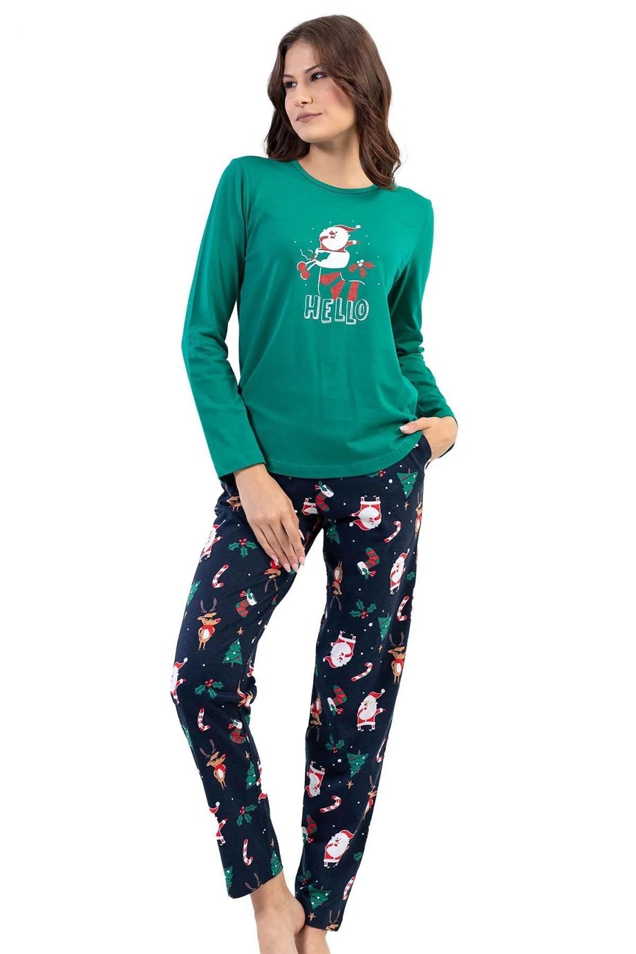 Vienetta 2041560375 Kadın Uzun Kollu Pijama Takımı