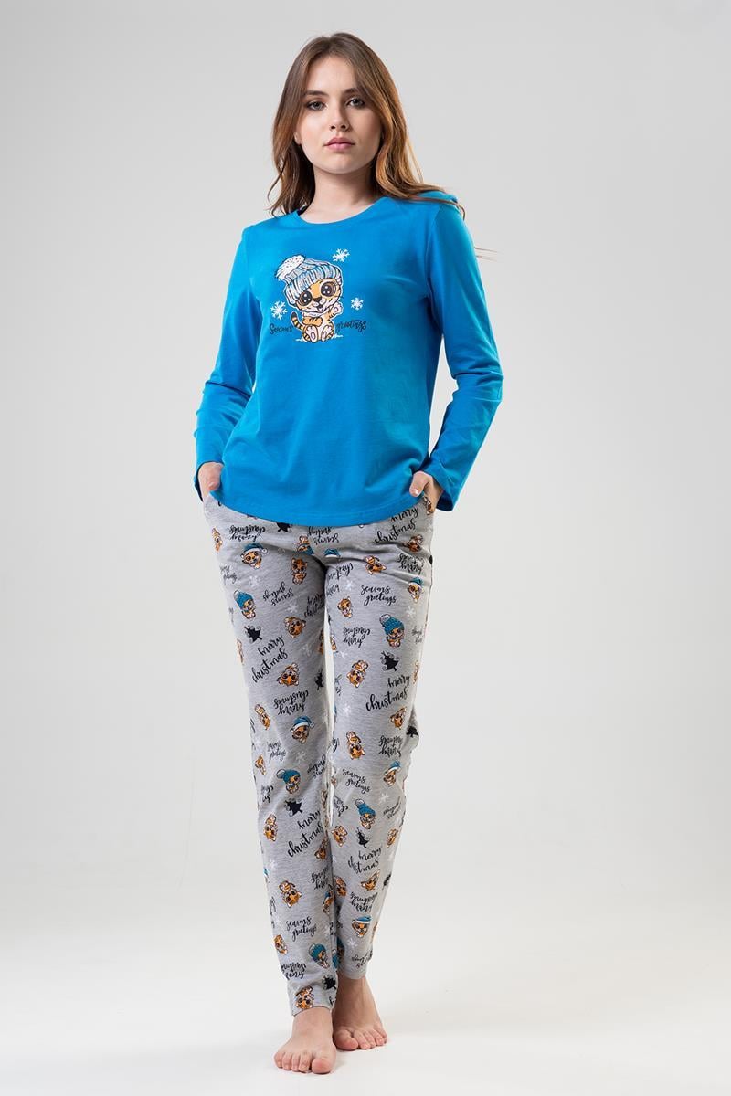 Vienetta 2041610587 Kadın Uzun Kollu Pijama Takımı