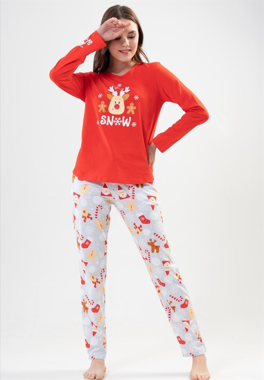 Vienetta 2041680611  Kadın Uzun Kollu Pijama Takımı