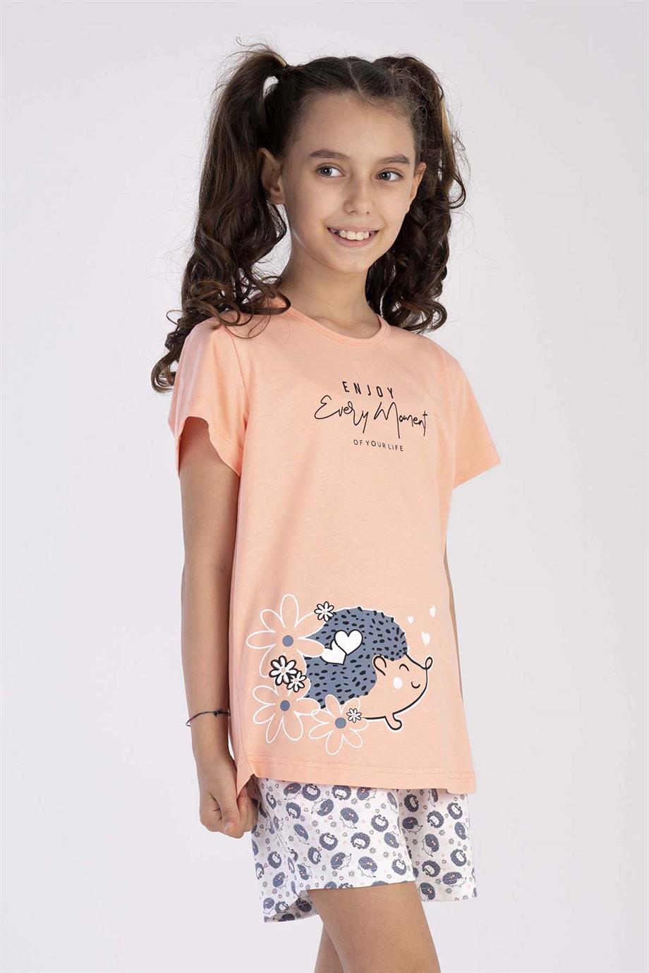 Vienetta 2127127601 Kız Çocuk Kısa Kollu Şortlu Pijama Takımı