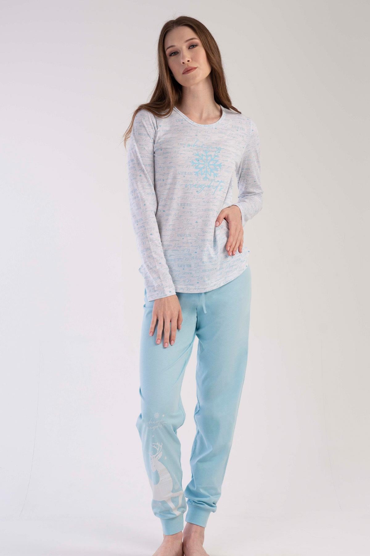 Vienetta 3031231734 Kadın Uzun Kollu Pijama Takımı