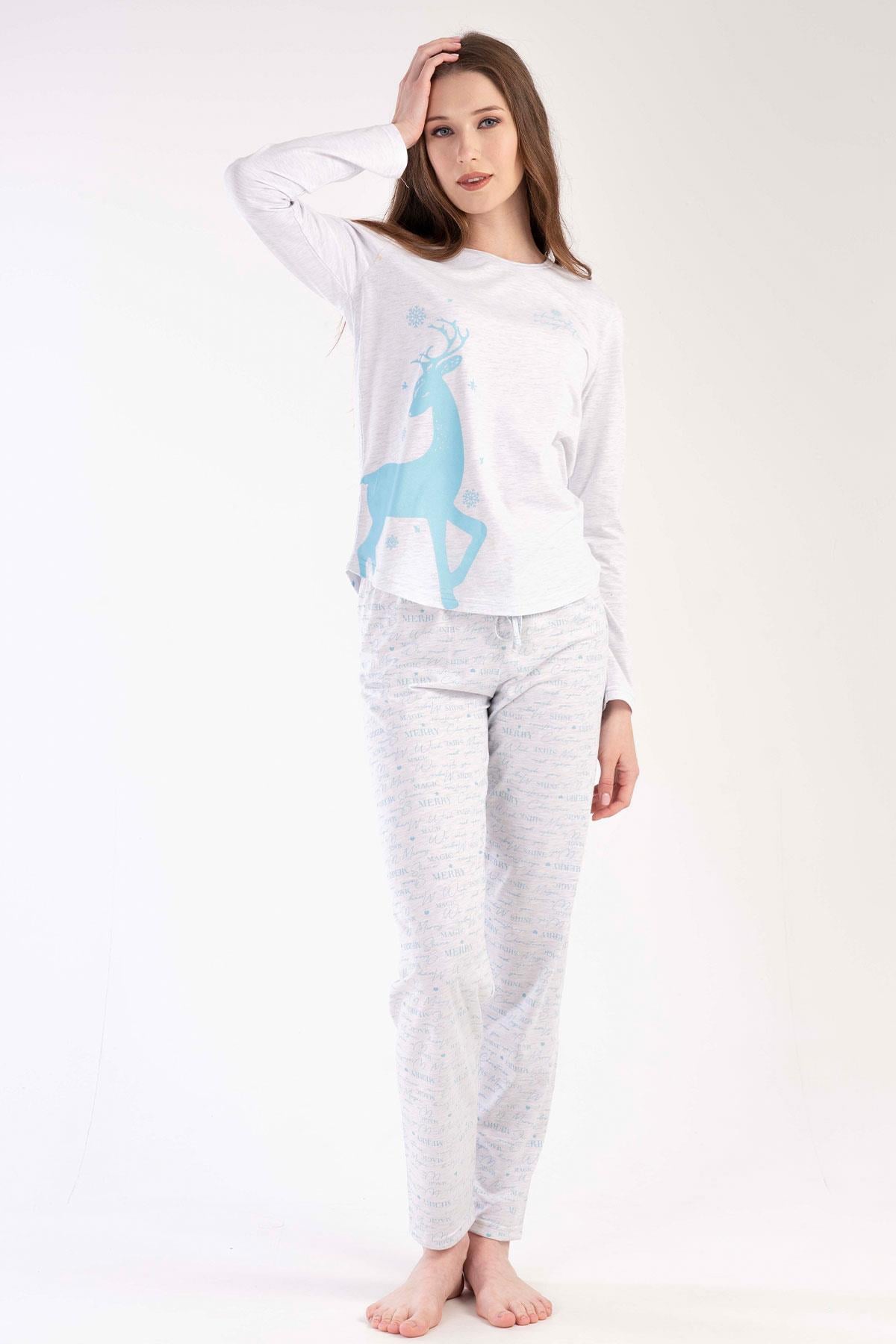 Vienetta 3031251734 Kadın Uzun Kollu P.Suprem Pijama Takımı