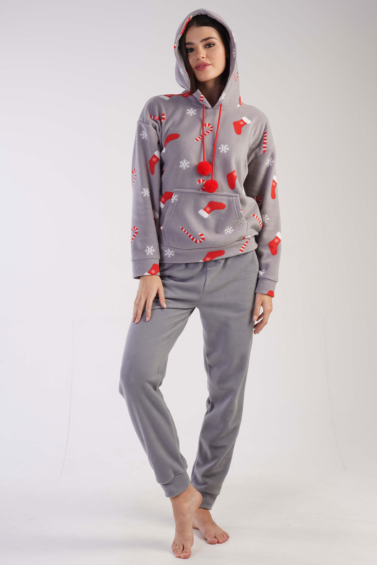 Vienetta 3031810449 Kadın Uzun Kollu Polar Pijama Takımı