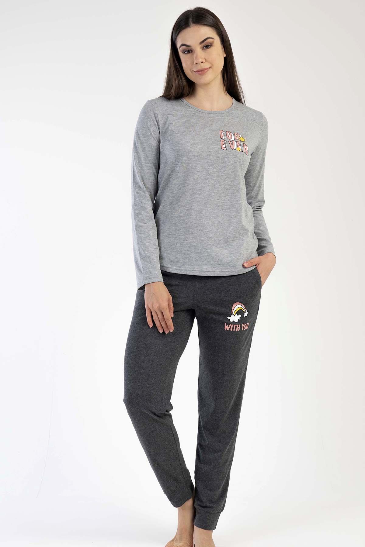 Vienetta 3032800000 Kadın Uzun Kollu P.Suprem Pijama Takımı