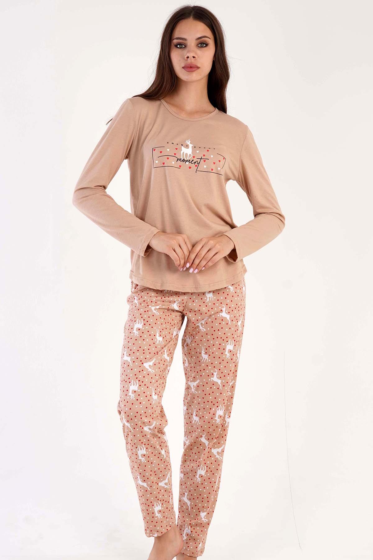 Vienetta 3041002469 Kadın Uzun Kollu P.Suprem Pijama Takımı