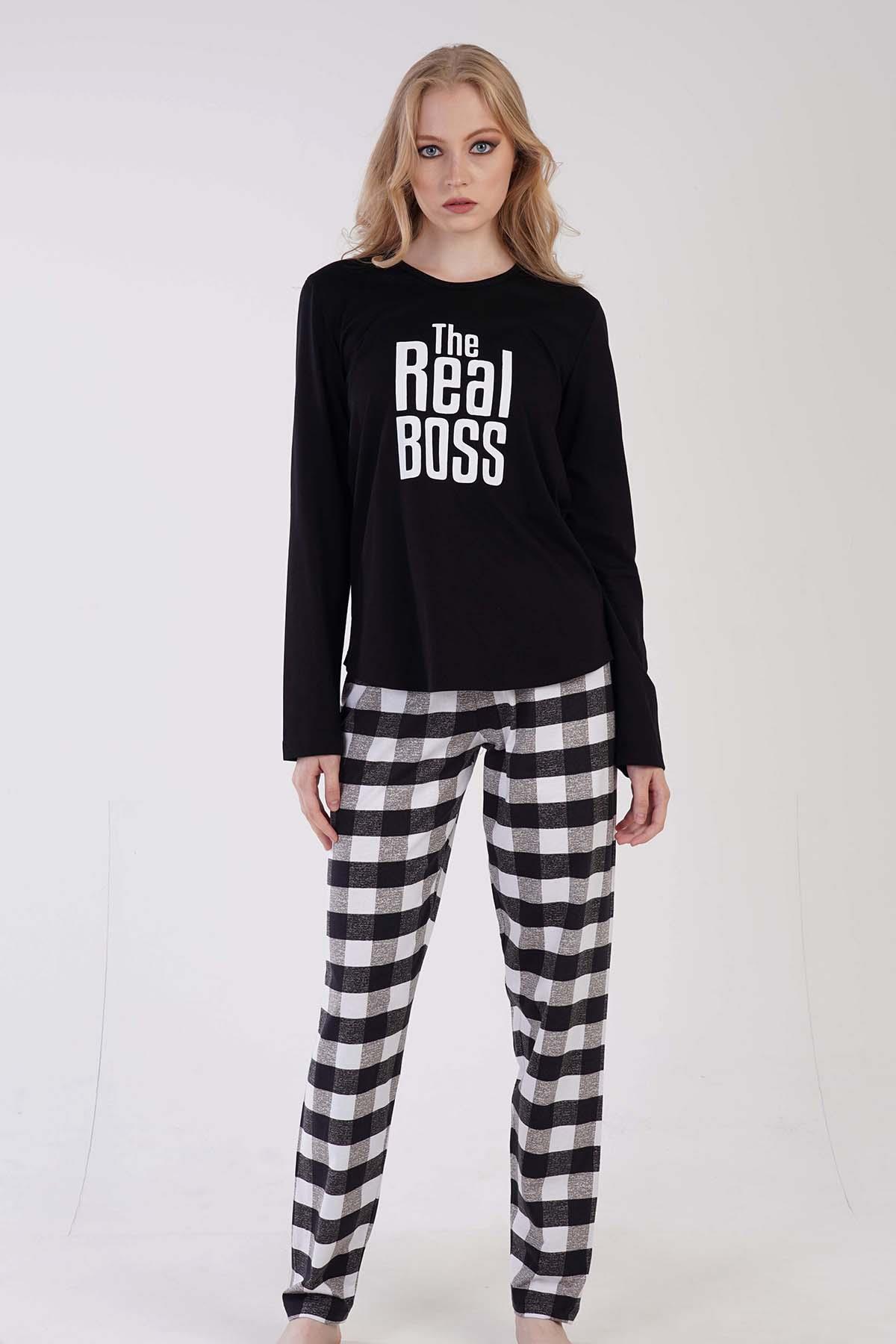 Vienetta 3050673264 Kadın Uzun Kollu Pijama Takımı