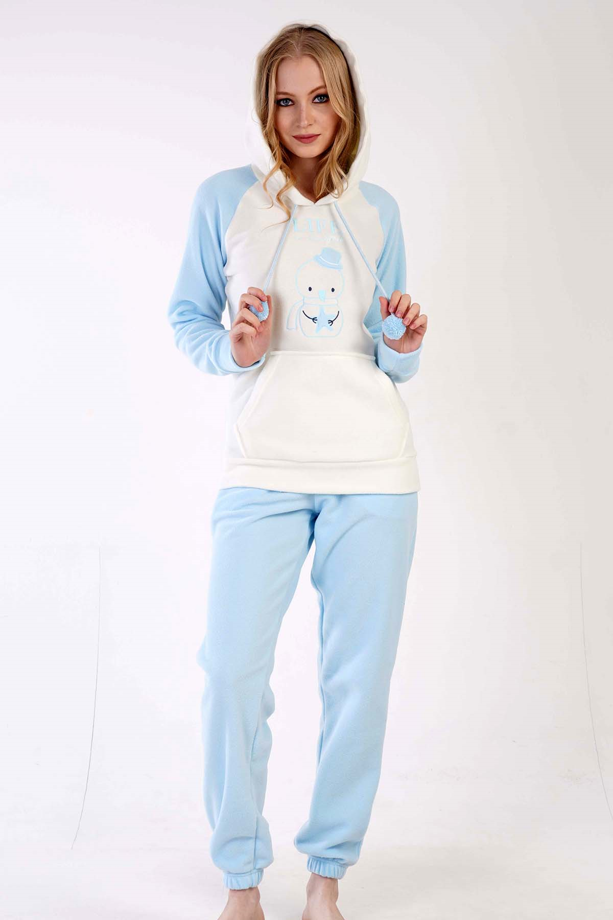Vienetta 3052190000 Kadın Uzun Kollu Polar Pijama Takımı