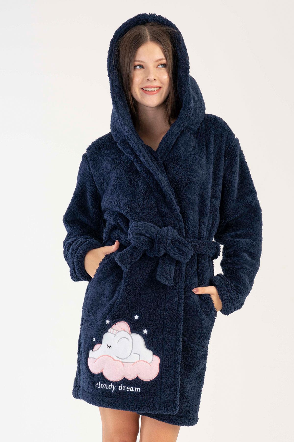 Vienetta 3060450000 Kadın Uzun Kollu Welsoft Sabahlık