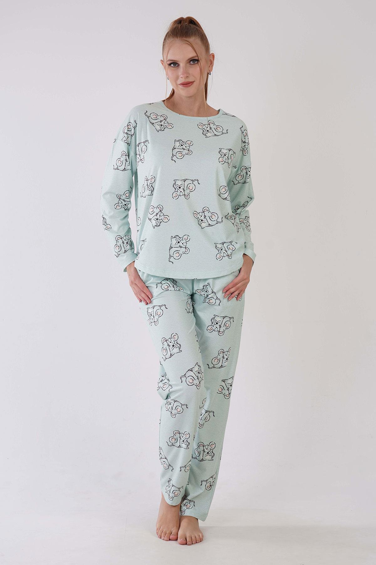Vienetta 3071330985 Kadın Uzun Kollu Pijama Takımı