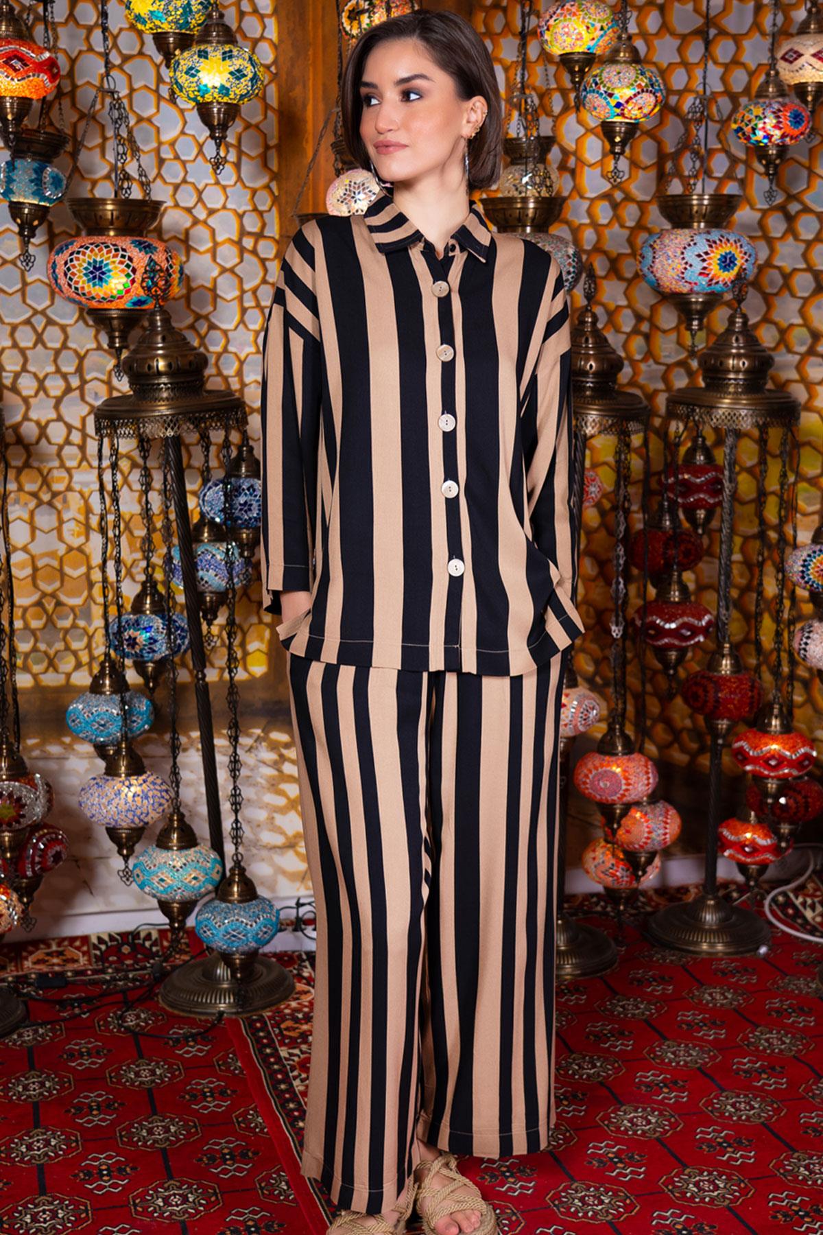 Vienetta 3114482923 Kadın Uzun Kollu Viskon Pijama Takımı