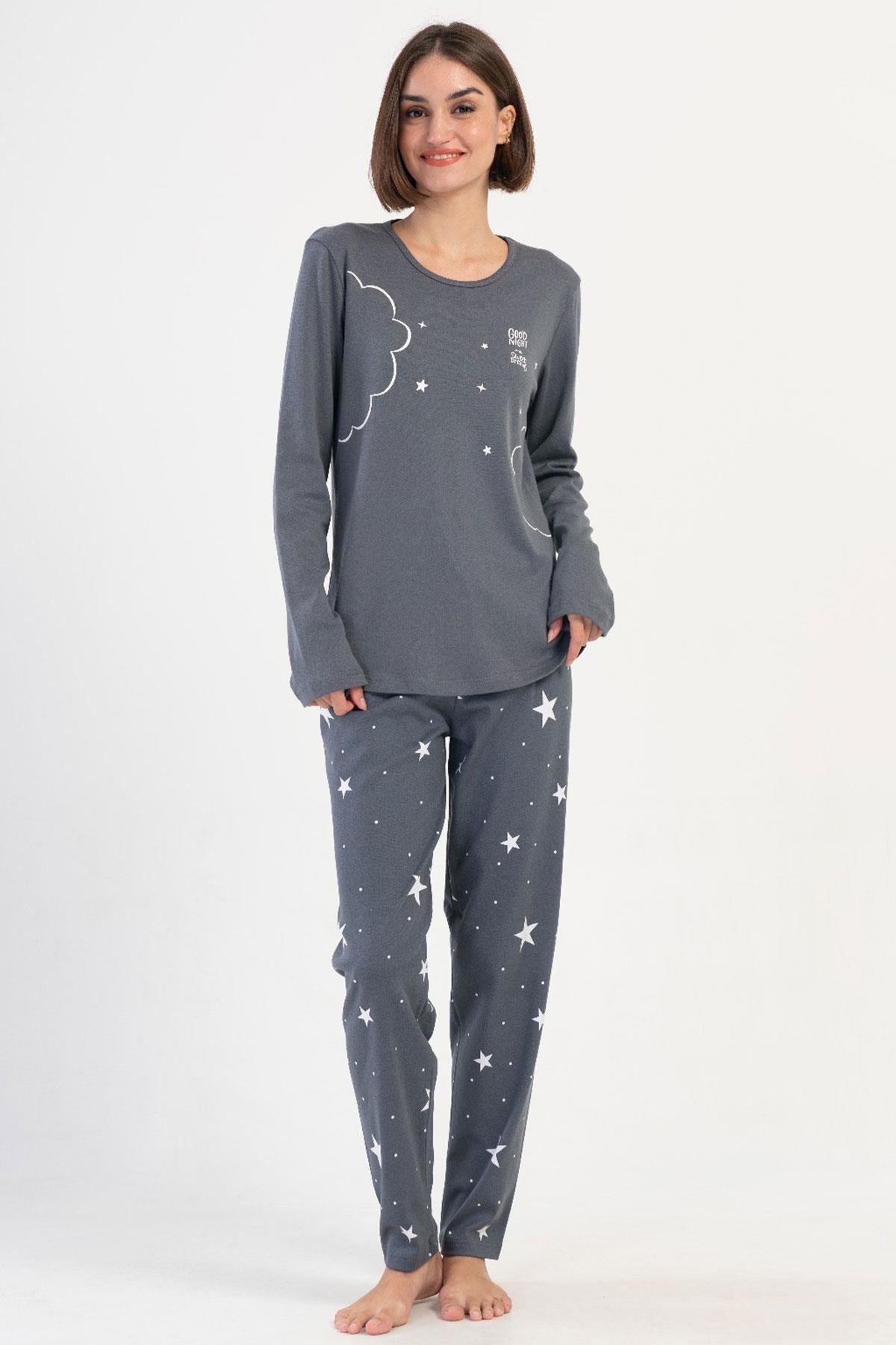 Vienetta 4033561985 Kadın Uzun Kollu Pijama Takımı