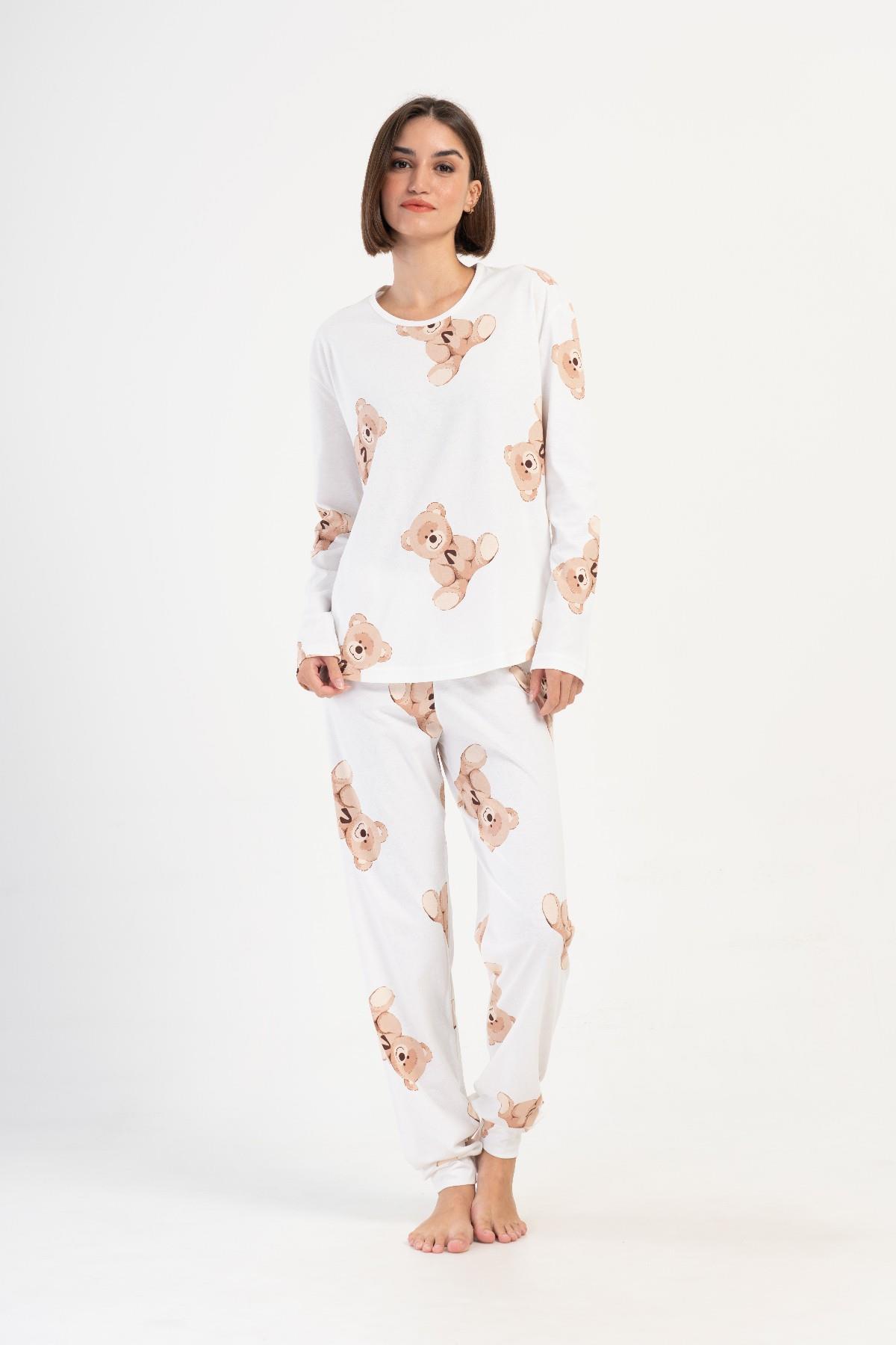 Vienetta 4080020566 Kadın Uzun Kollu P.Suprem Pijama Takımı