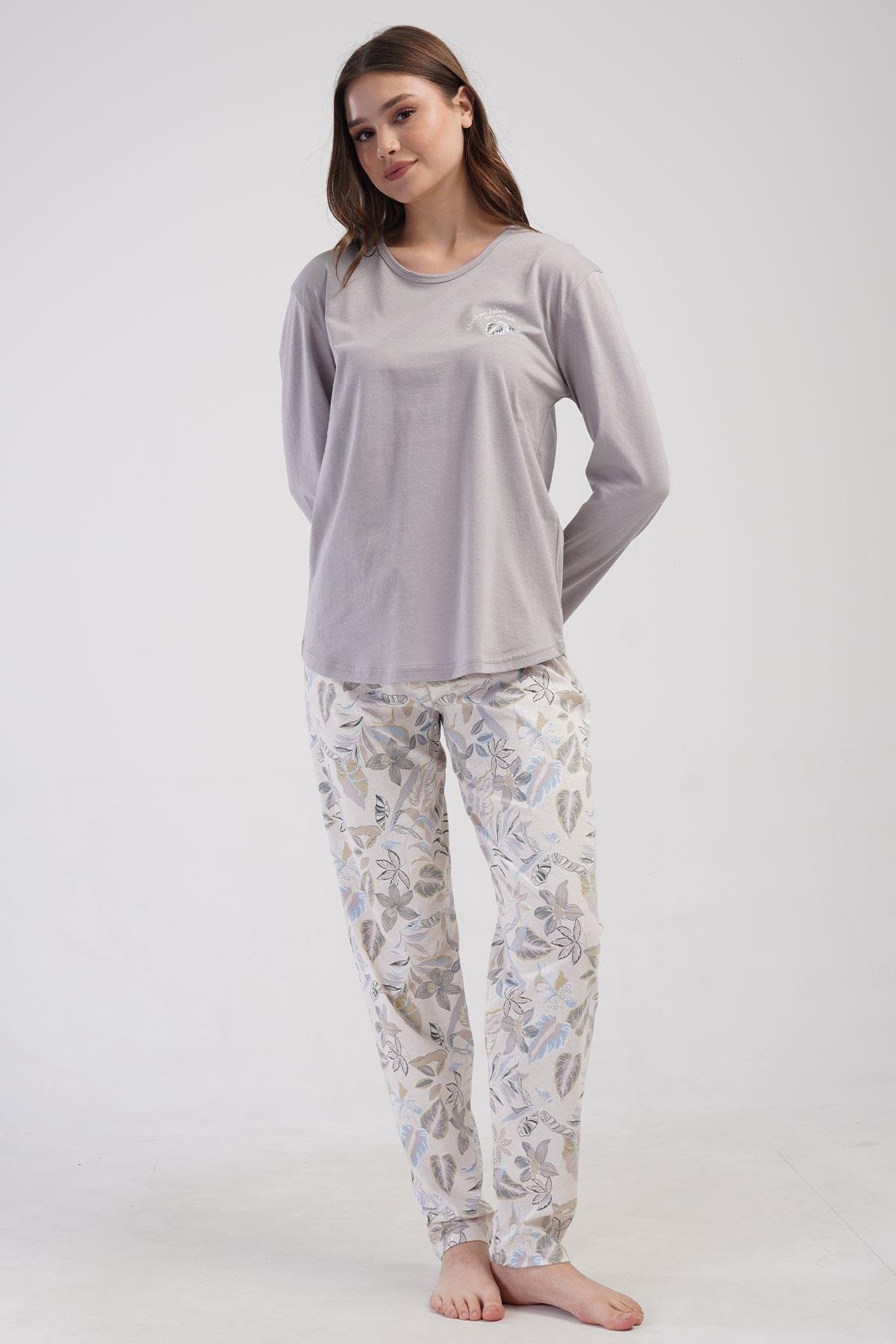 Vienetta 4100160446 Kadın Uzun Kollu B.B.Pijama Takımı