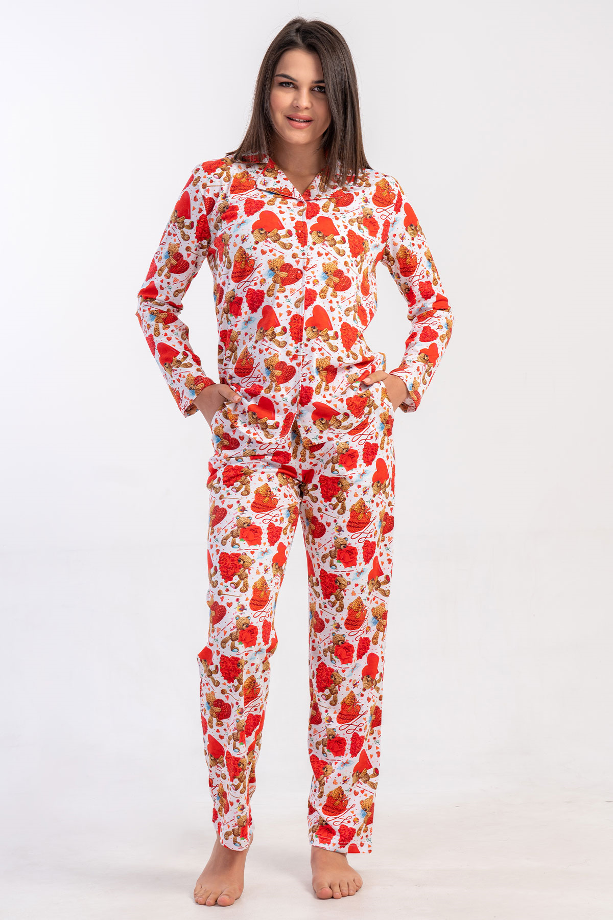 Vienetta 5030523557 Kadın Uzun Kollu Pijama Takımı