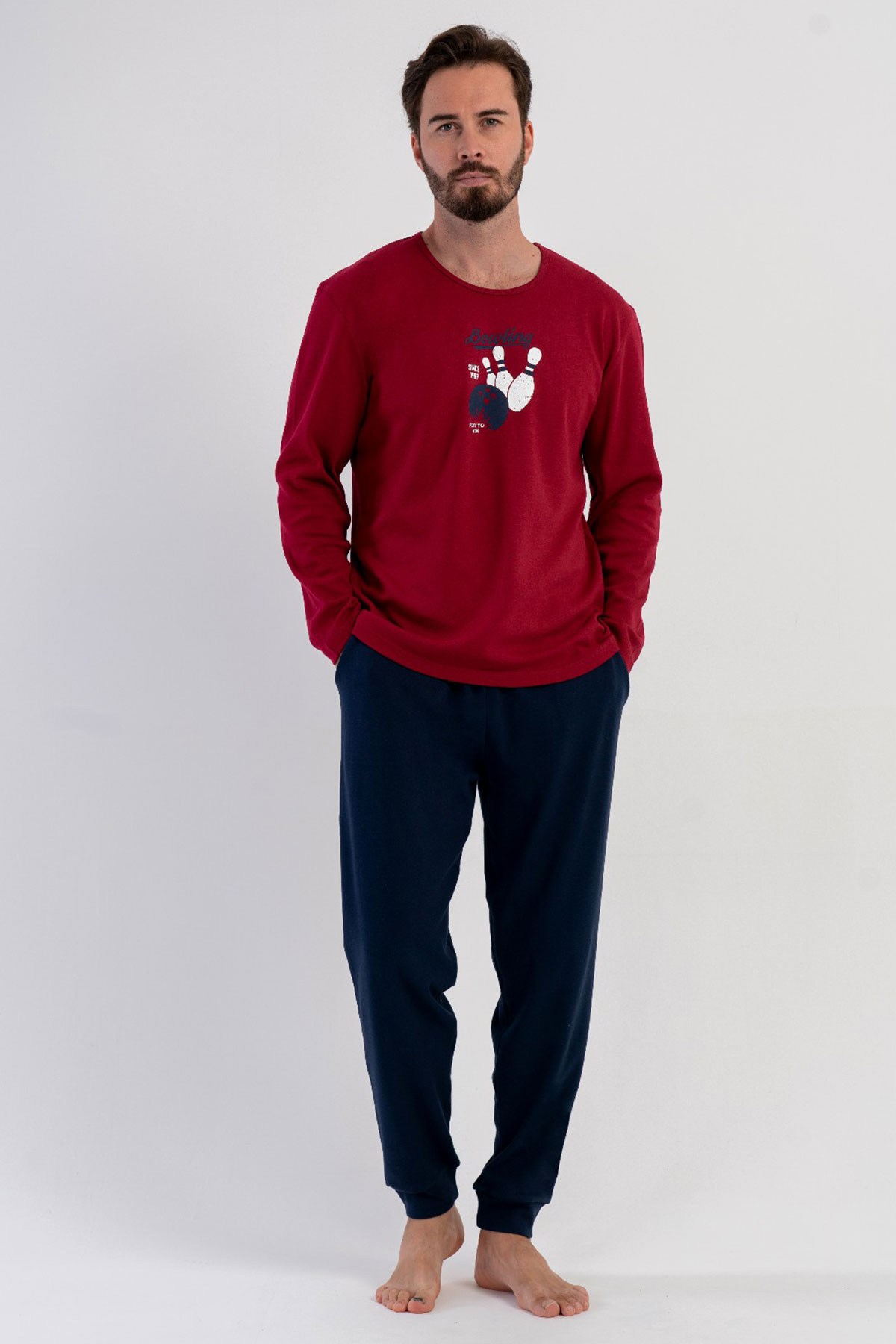 Vienetta 503140 Erkek Uzun Kollu Pijama Takımı