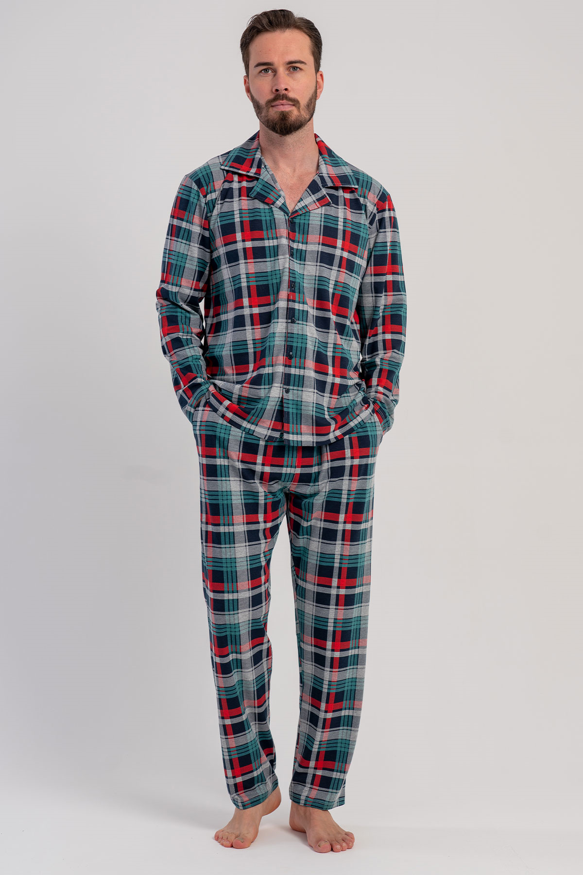Vienetta 5032260424 Erkek Uzun Kollu Pijama Takımı