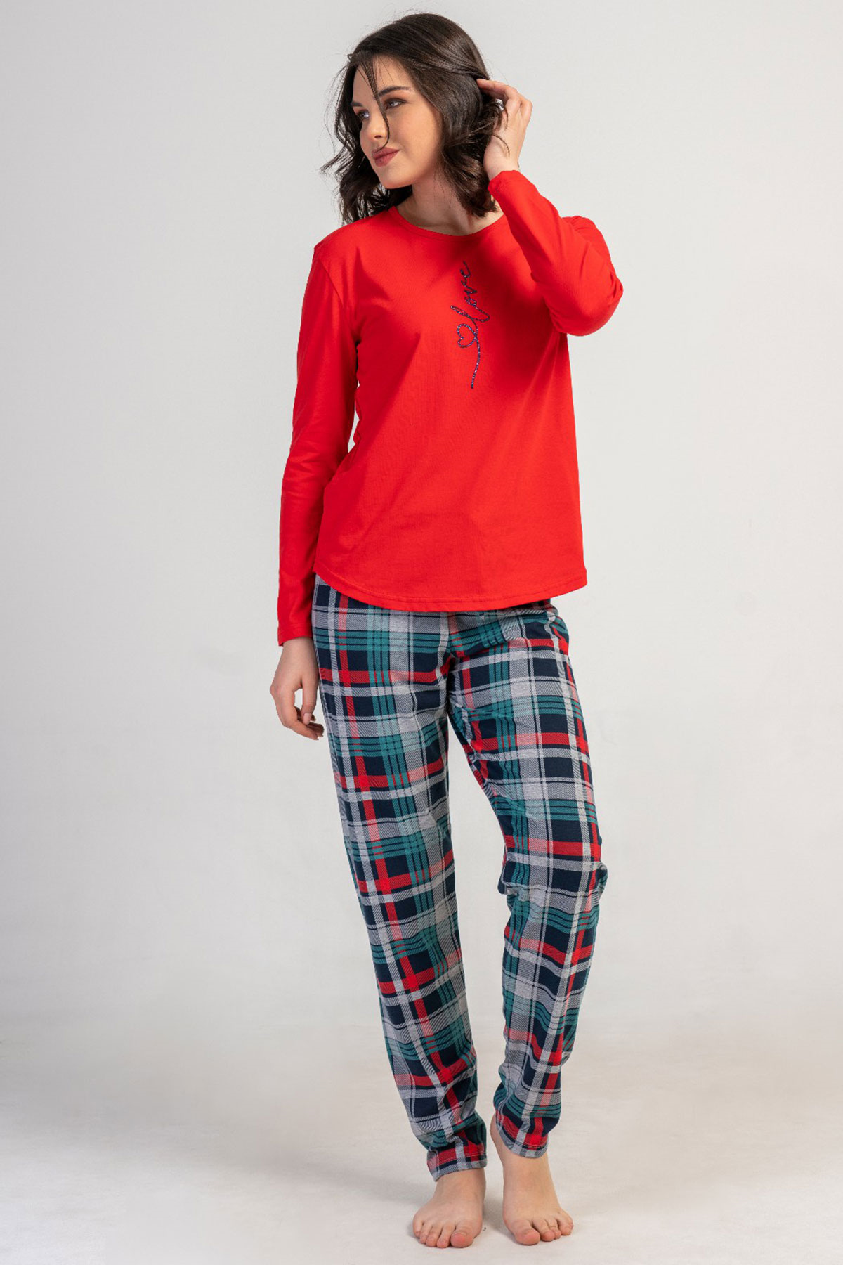 Vienetta 5032290424 Kadın Uzun Kollu Pijama Takımı