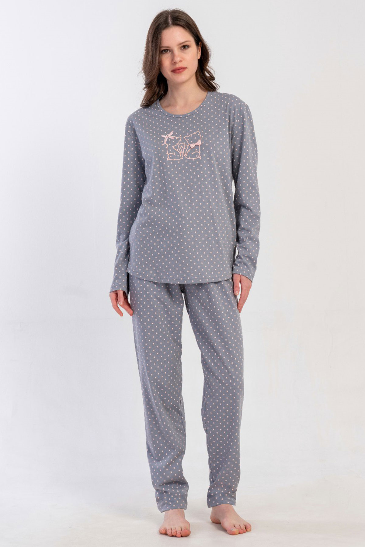 Vienetta 5033041248 Kadın Uzun Kollu Pijama Takımı