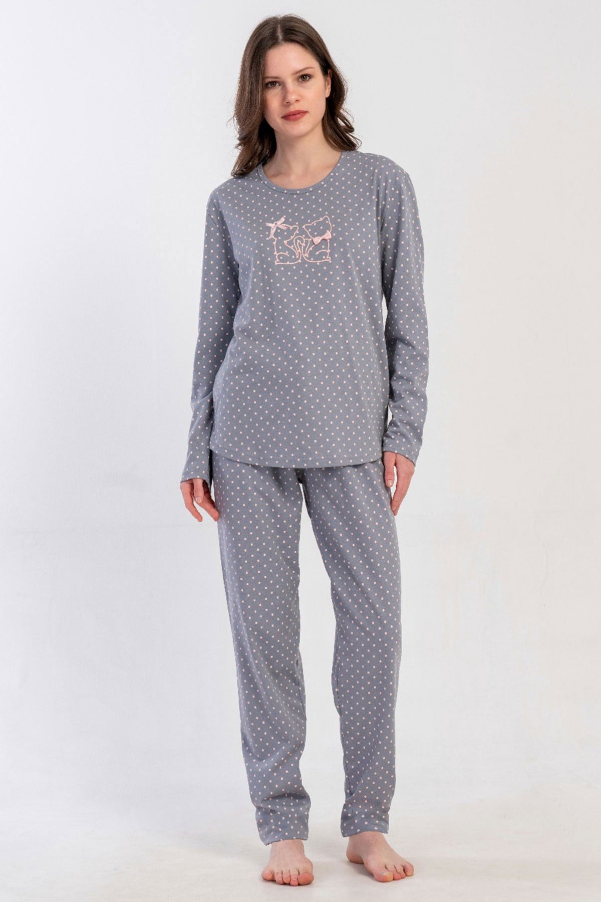 Vienetta 5033041248 Kadın Uzun Kollu Pijama Takımı