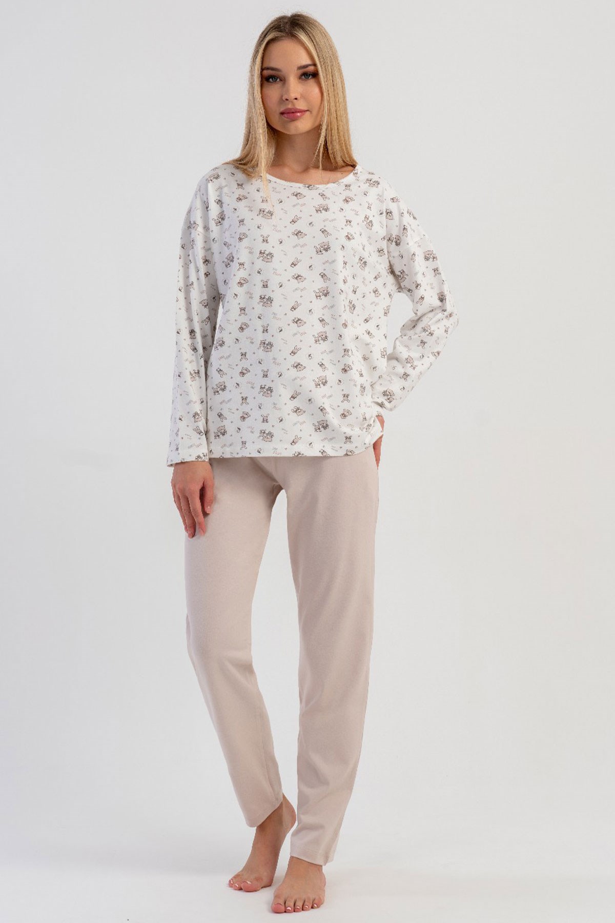 Vienetta 5033673879 Kadın Uzun Kollu Pijama Takımı