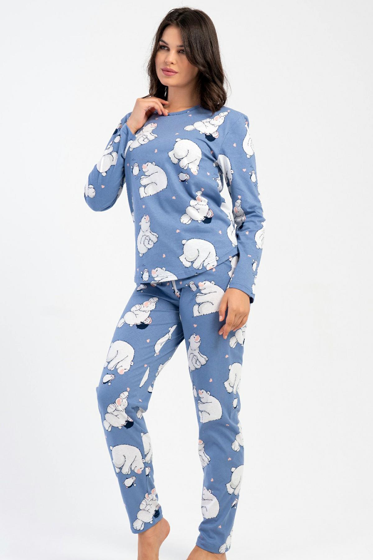 Vienetta 5040381122 Kadın Uzun Kollu Pijama Takımı