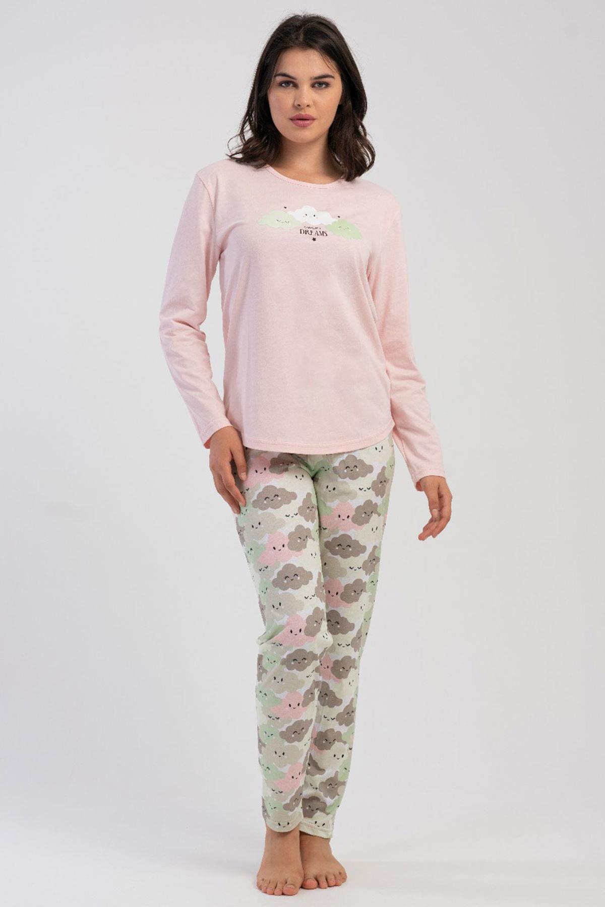 Vienetta 5040423841 Kadın Uzun Kollu B.B.Pijama Takımı
