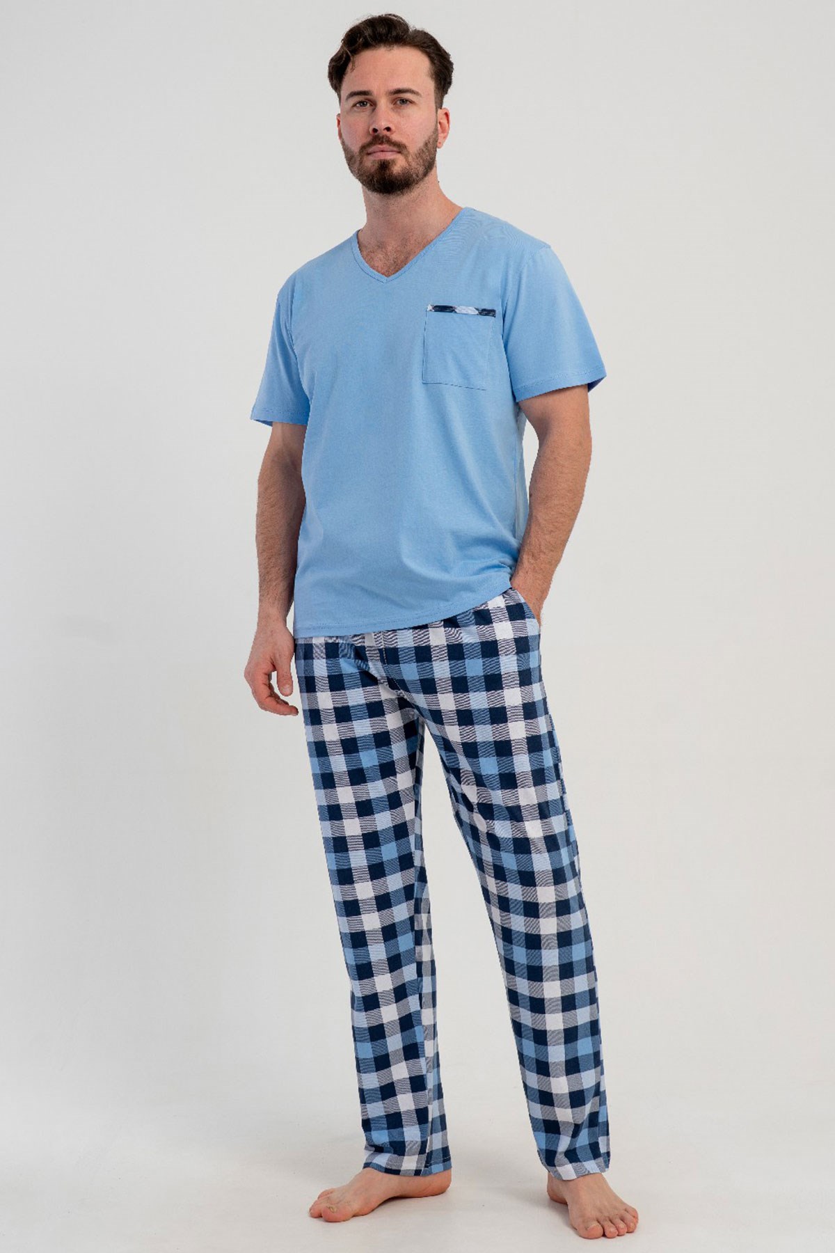 Vienetta 5120942754 Erkek Kısa Kollu Pijama Takımı