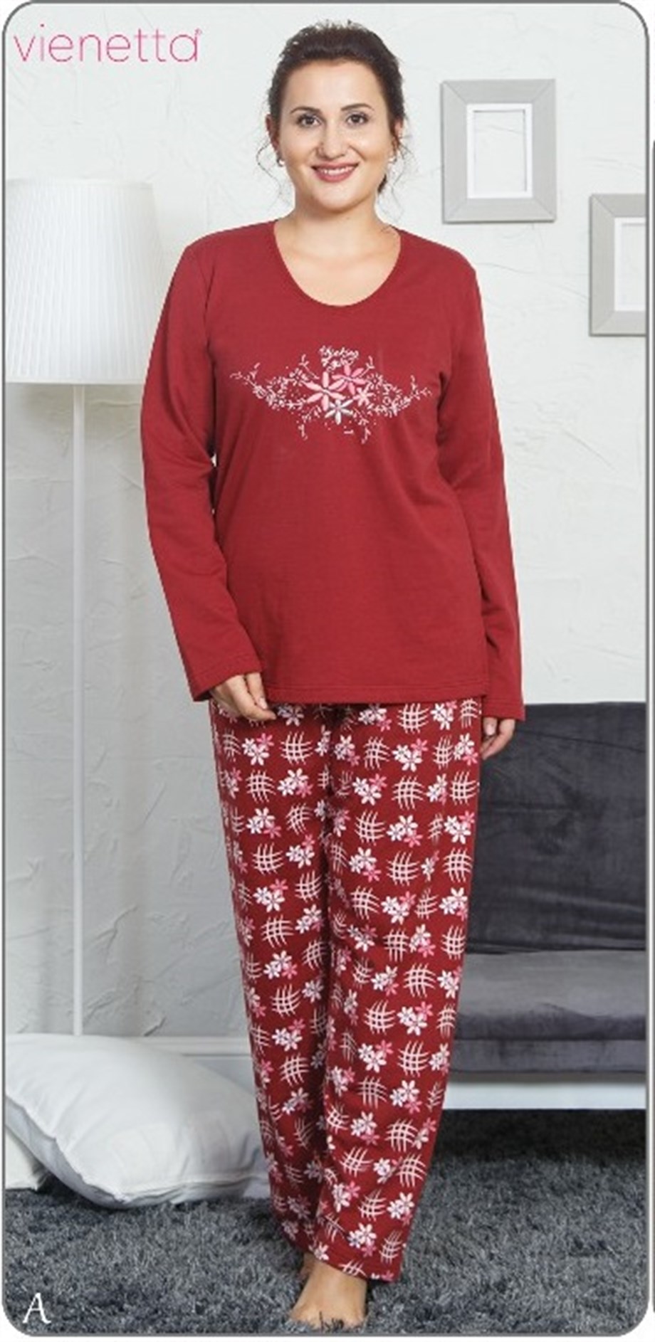 Vienetta 8030594782 Kadın Uzun Kollu Pijama Takımı