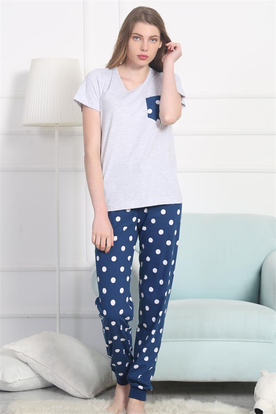 VIENETTA 8042200680 KADIN KISA KOLLU PİJAMA TAKIMI